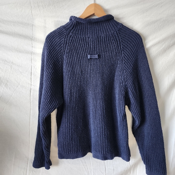 Vintage Navy Blue Knit Sweater - Picture 3 of 8